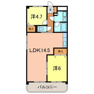 サンルートNON・NO【4階】の間取り