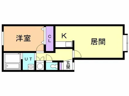 Calm Place【101号室】の間取り