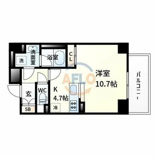 インザグレイス東三国【8階】の間取り