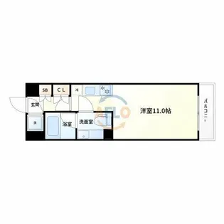 デュオン新大阪レジデンス【8階】の間取り