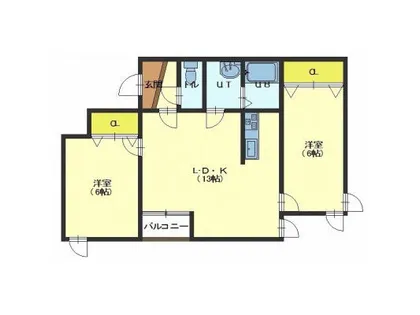 スペース北浜Ⅱ【203号室】の間取り