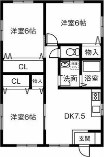 ライトハイツD棟【1号室】の間取り