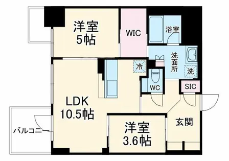 S-RESIDENCE福島diverse【2階】の間取り