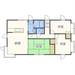 ヴェルコート百合が原【1号室】の間取り