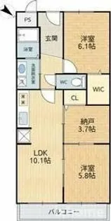 メゾン英陽【2階】の間取り