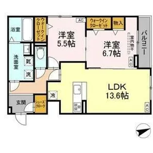 ルヴィータ広瀬【3階】の間取り