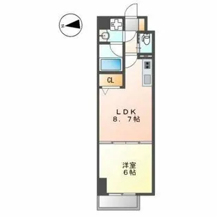 HF名駅北レジデンス WEST【11階】の間取り