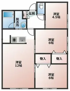グリーンハイム【1-A号室】の間取り