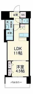 スプランディッド本町グラン【10階】の間取り