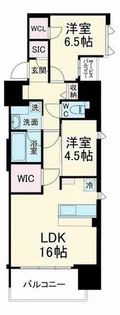 スプランディッド本町グラン【7階】の間取り
