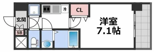 セレニテ京橋クレア【2階】の間取り