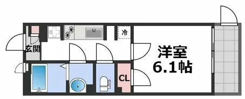 レオネクスト舟橋【4階】の間取り