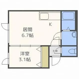 グランソレイユ麻生【2階】の間取り