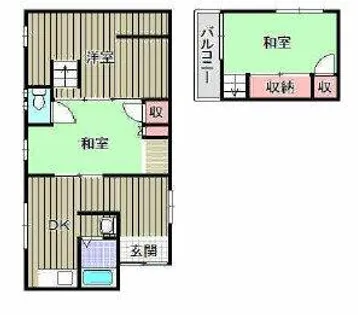 大阪府高石市高師浜1丁目【一戸建】の間取り