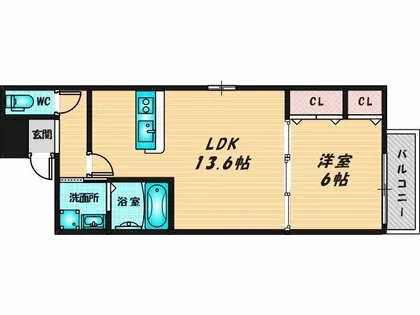 フジパレス鴻池新田Ⅴ番館【2階】の間取り