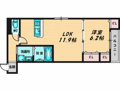 フジパレス鴻池新田Ⅴ番館【2階】の間取り