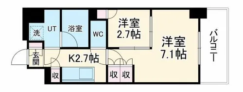 ウエリスアーバン守口【7階】の間取り