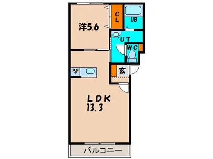 リ・アクシアーノ【201号室】の間取り