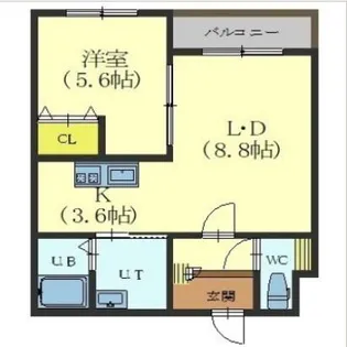 Earendel港町【401号室】の間取り