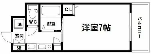 エステムコート心斎橋EASTエリジオン【14階】の間取り