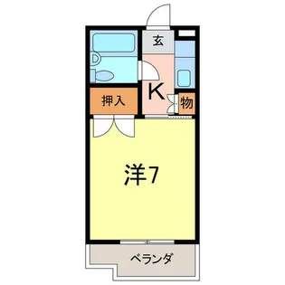 コーポろくえん1R【301号室】の間取り