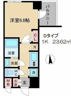 アドバンス大阪城グラシア【2階】の間取り