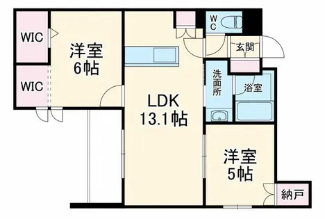 内代レジデンスノース【2階】の間取り
