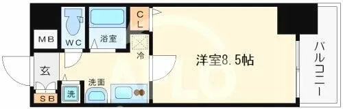 プレサンス立売堀アーバンスタイル【10階】の間取り