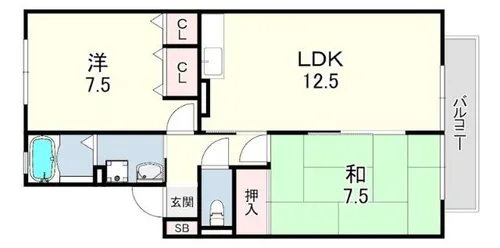 イーストハイム【1階】の間取り