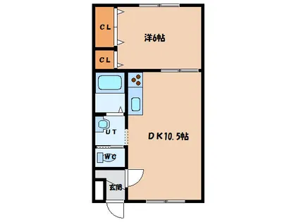 ジャスティ五稜郭1番館【202号室】の間取り