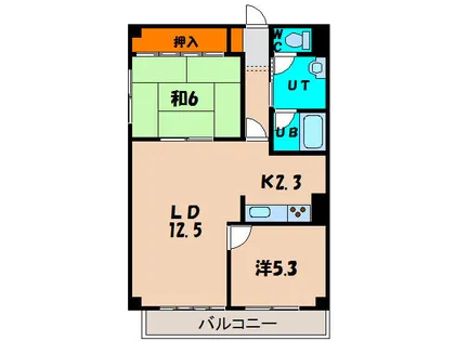 ロイヤルシティ壱番館【502号室】の間取り
