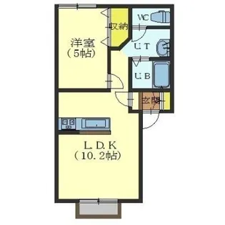 サンヴァレイ神山【201号室】の間取り