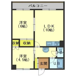 フローラ六番館【203号室】の間取り