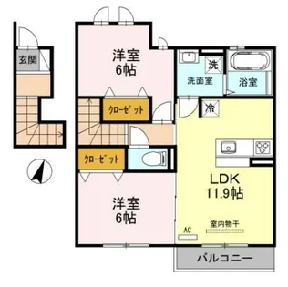 シェルメゾン【2階】の間取り