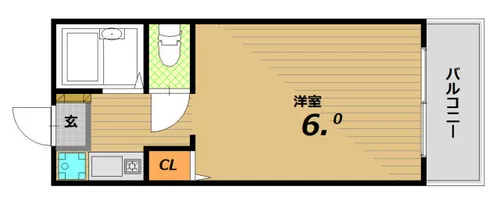 メゾネット五位ノ池【2階】の間取り