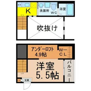 Tross港栄(トロスコウエイ)【2階】の間取り