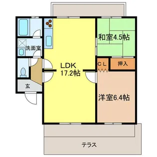 パークアベニュー弐番館【107号室】の間取り