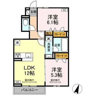 ホープ21 Ⅱ【1階】の間取り