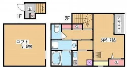 あんしん 東垂水【201号室】の間取り