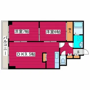 メープル月寒中央駅【4階】の間取り