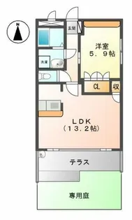 レーヴ エスポワール【1階】の間取り