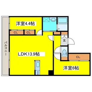アルファスクエア元町【3階】の間取り
