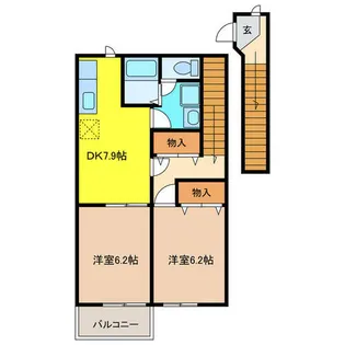 アイオーラ扶桑【2階】の間取り