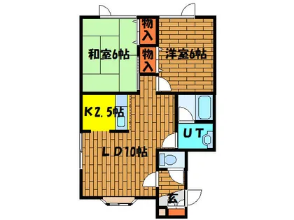 コーポ潤【201号室】の間取り