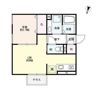 スカイコートB棟【2階】の間取り