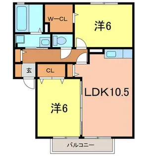 サンウィルモア【2階】の間取り