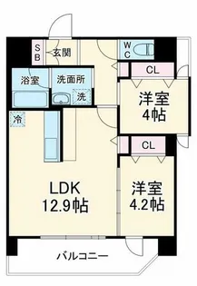 スプランディッド梅田WEST【2階】の間取り