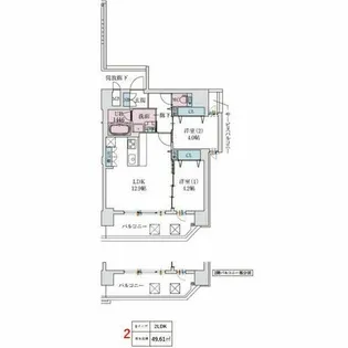 スプランディッド梅田WEST【5階】の間取り