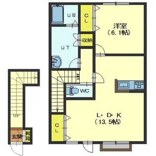 パークヒル石川【203号室】の間取り