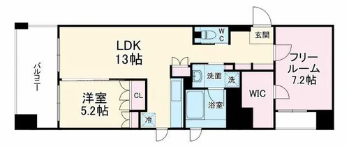 リーガル南船場Ⅱ【3階】の間取り